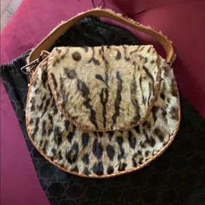 One of a kind Leopard and leather Crossbody bag